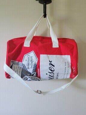 Budweiser FIFA World Cup Russia 2018 Red Duffel Bag with White Straps